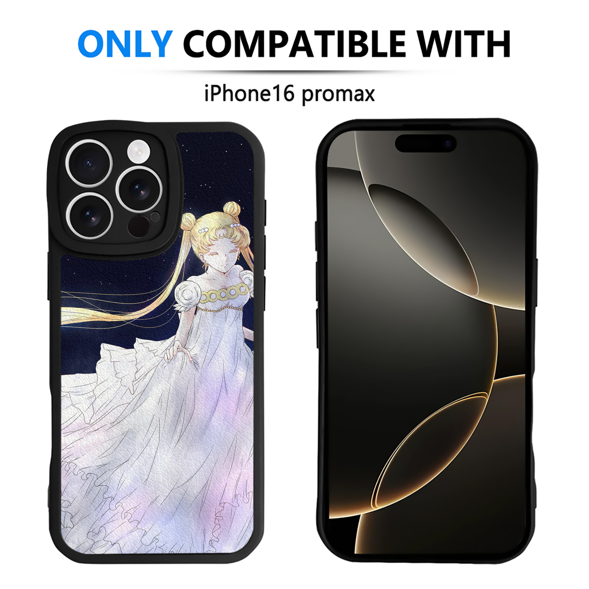 （画像用） 美少女戦士セーラームーン Sailor Moon 【iPhone 16シリーズ対応】シリコンスマホケース（レザー調） 材質：シリコン